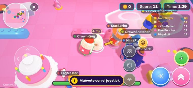 Peluches aturdidos tras un lanzamiento
